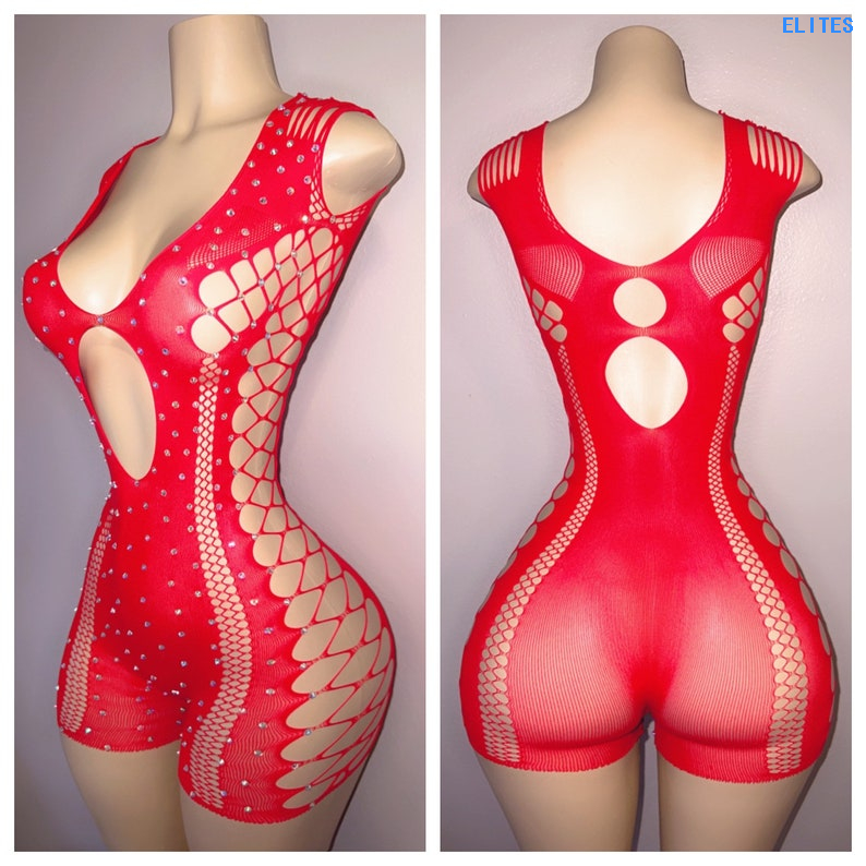 ELITES Custom Hot Girls Fishnet Bodysuits Wholesale Exotic Dancewear