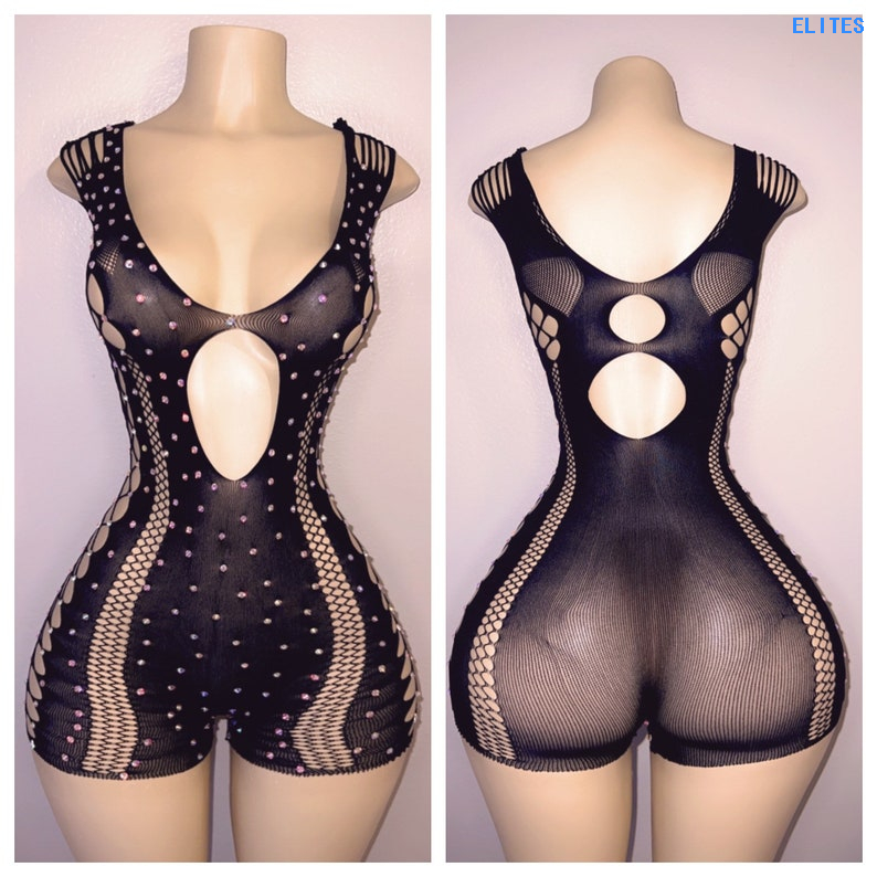 ELITES Custom Hot Girls Fishnet Bodysuits Wholesale Exotic Dancewear