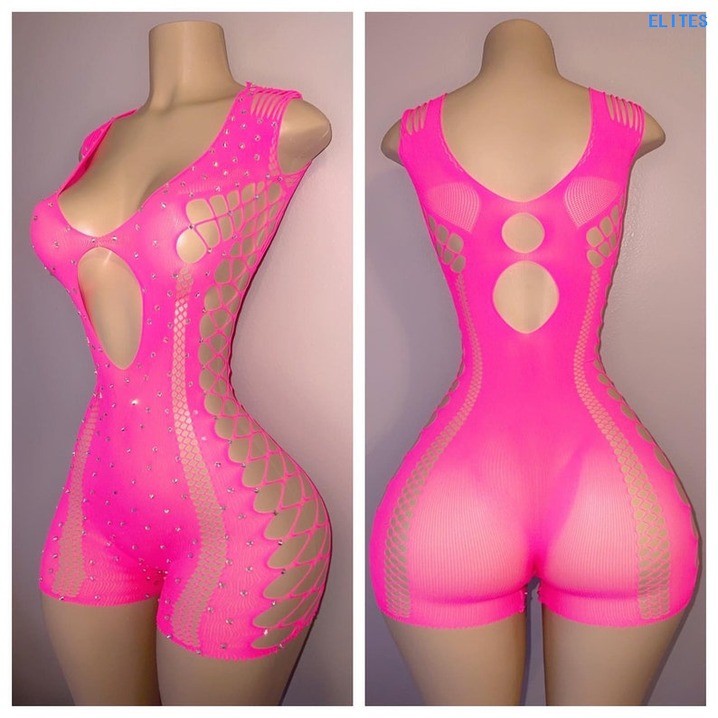 ELITES Custom Hot Girls Fishnet Bodysuits Wholesale Exotic Dancewear