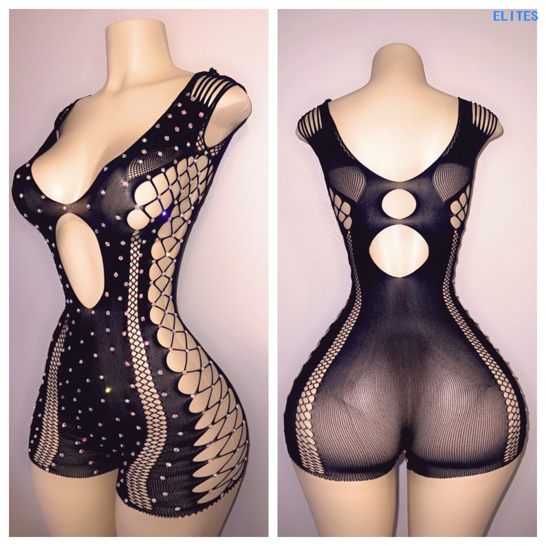 ELITES Custom Hot Girls Fishnet Bodysuits Wholesale Exotic Dancewear